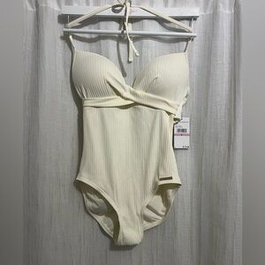 Retro Vince Camuto White one piece Bathing Suit